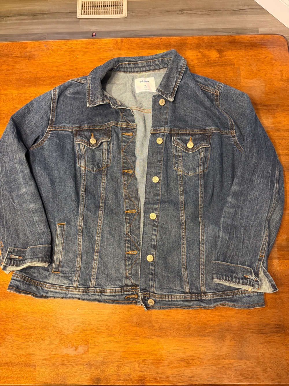 Old Navy Classic Denim Trucker Jacket Plus Size 1X